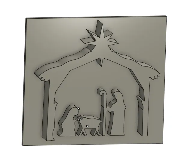 Bộ Kịch Rối Giáng Sinh In 3D Ngày 25 - Số 3 Có Chân Đế - Image 1