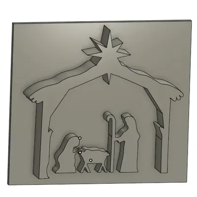 Bộ Kịch Rối Giáng Sinh In 3D Ngày 25 - Số 3 Có Chân Đế