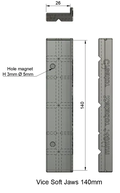 Mâm Cặp Mềm Cho Vice 140mm - Image 2