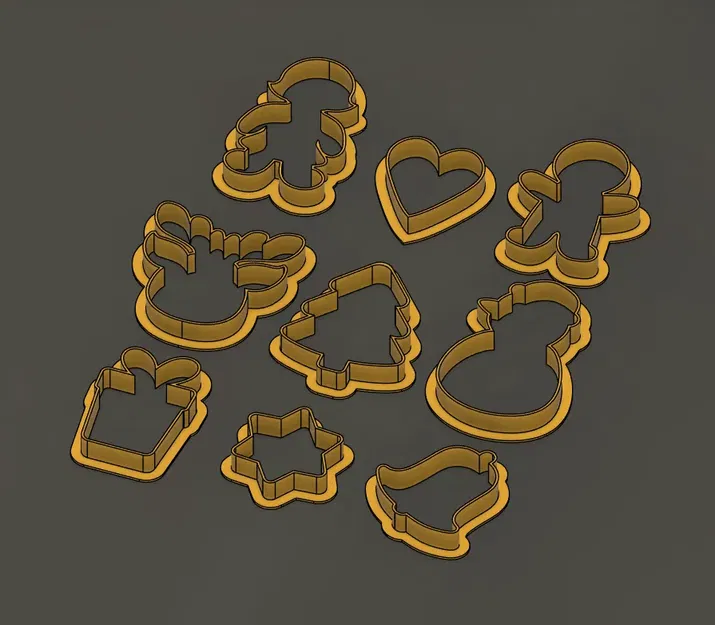 collection of classic Christmas cookie cutters - Image 1
