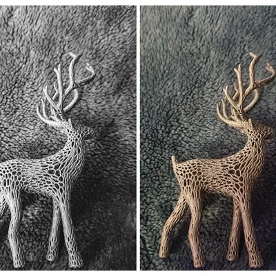 Con Hươu Voronoi Trang Trí