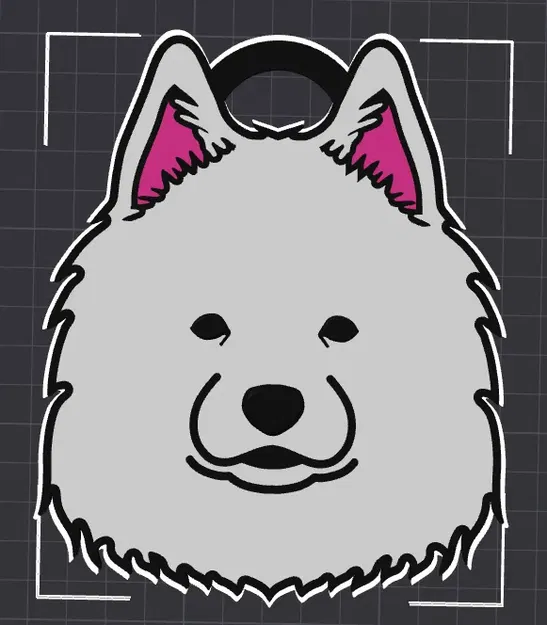 Móc Khóa Chó Samoyed (Dog Samoyed keychain) - Image 1