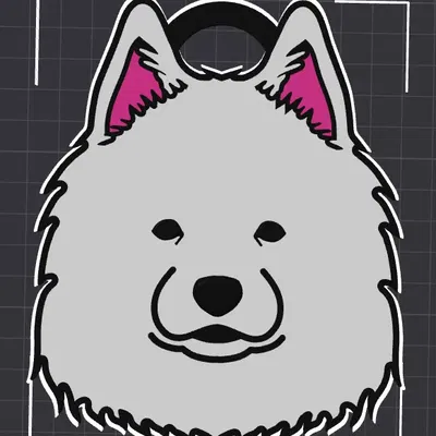 Móc Khóa Chó Samoyed (Dog Samoyed keychain)