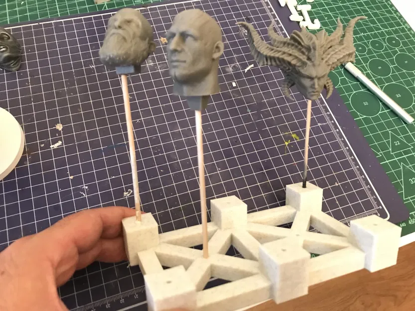 Đế Sơn Phun Aerograph Cho Đầu Tượng Tỉ Lệ 1/6 - Image 4