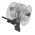Prusa i3 spool holder with filament guides - Thumbnail 4