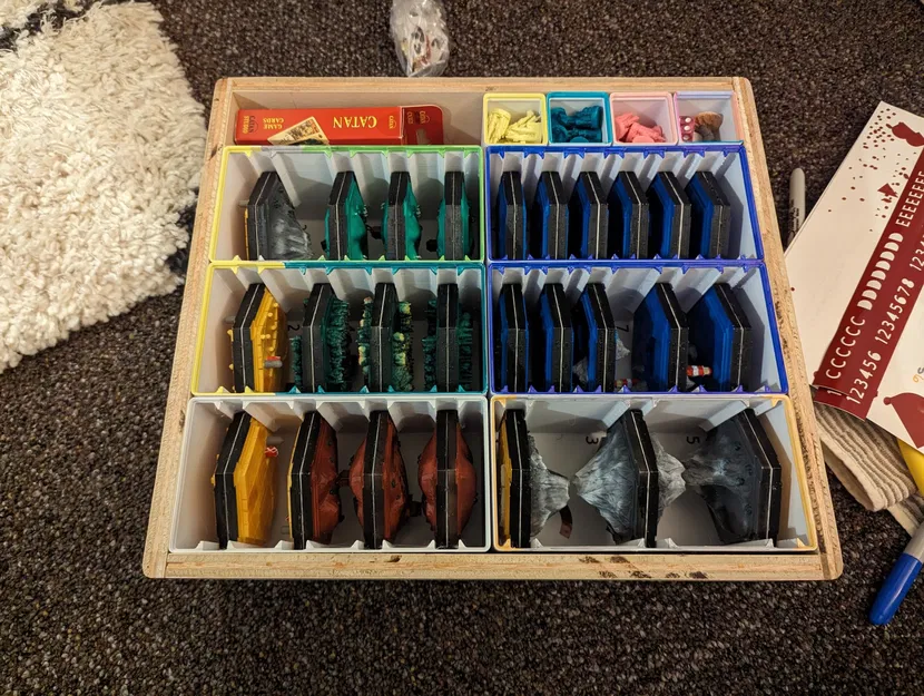 Hộp Đựng Catan Gridfinity In 3D - Image 1