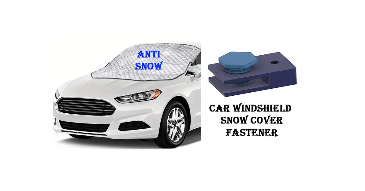 Car windshield snow cover fastener (parametric) - Image 1