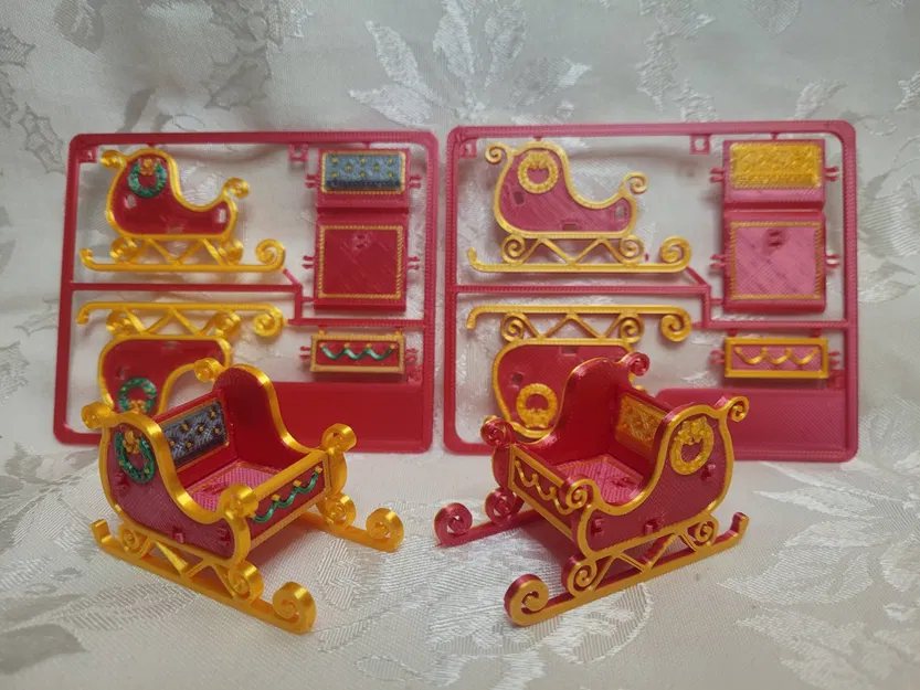 Bộ Thiệp Xe Trượt Tuyết Giáng Sinh Lắp Ráp - Image 1