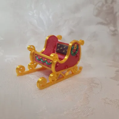 Bộ Thiệp Xe Trượt Tuyết Giáng Sinh Lắp Ráp