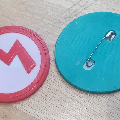 Huy Hiệu Nón Mario - Hàng Chuẩn Cosplay