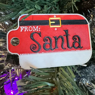 Thẻ Quà Tặng Từ Ông Già Noel Cho Quà và Vật Phẩm