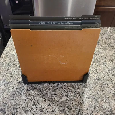 4 Piece build plate holder with bigger, offset slot