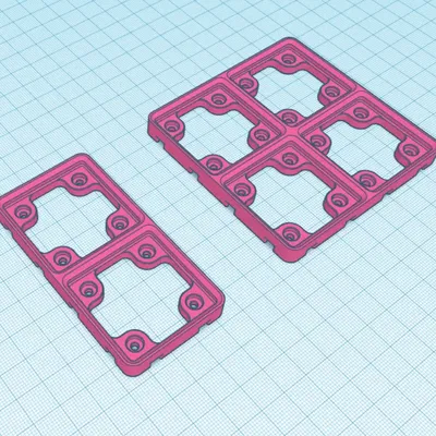 Tấm đế Gridfinity Âm/Cái Đuôi Én Ngắn V2