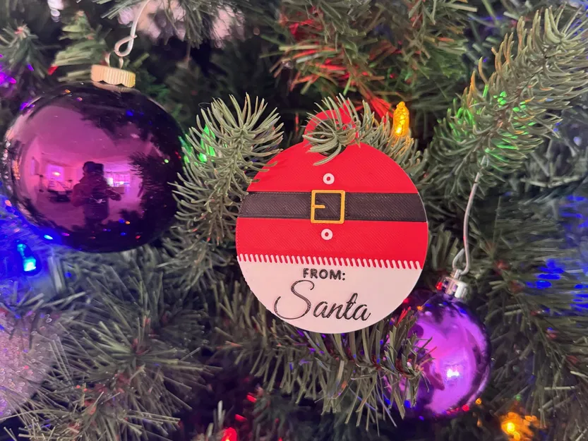 Gift Tag From Santa Christmas - Image 1