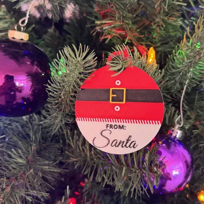 Gift Tag From Santa Christmas