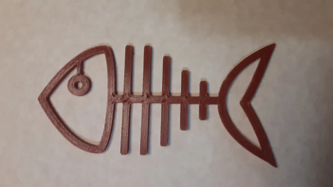 Mô hình bộ xương cá đơn giản - Image 1