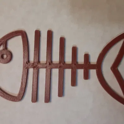 Mô hình bộ xương cá đơn giản