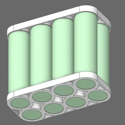 Kệ giữ pin 18650 2x4 đơn giản
