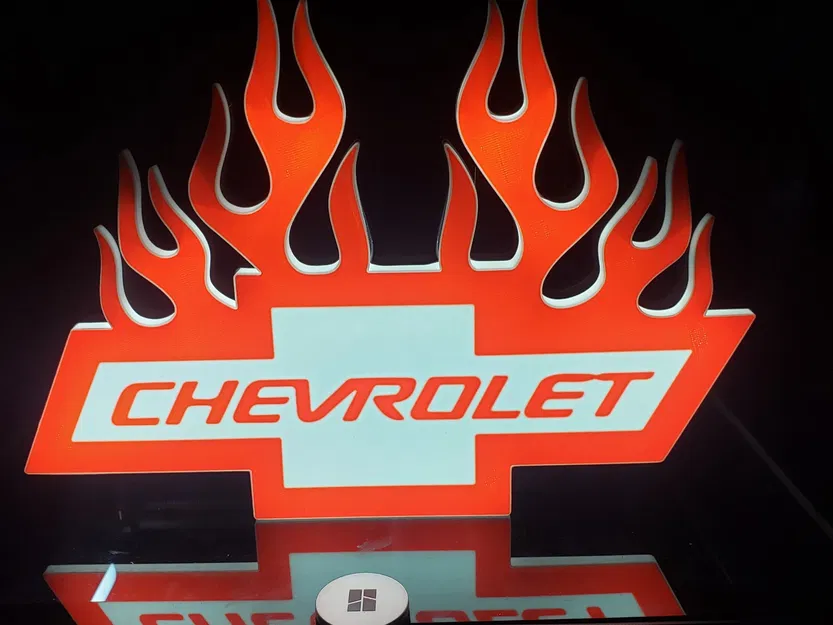 Hộp Đèn "Chevy Flames" - Image 2