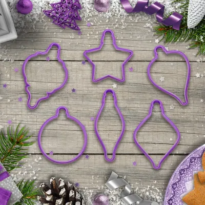 Christmas ornament cookie cutter set