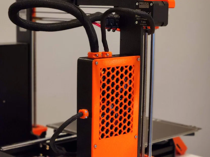 Remix: Prusa MK3s+ Einsy and Pi enclosure (larger case and internal zip tie mounts) - Image 1