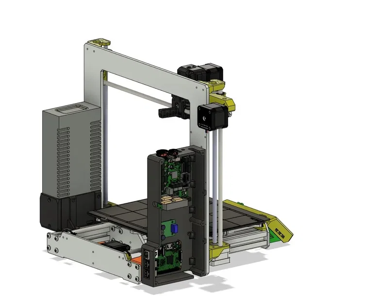 Remix: Prusa MK3s+ Einsy and Pi enclosure (larger case and internal zip tie mounts) - Image 3