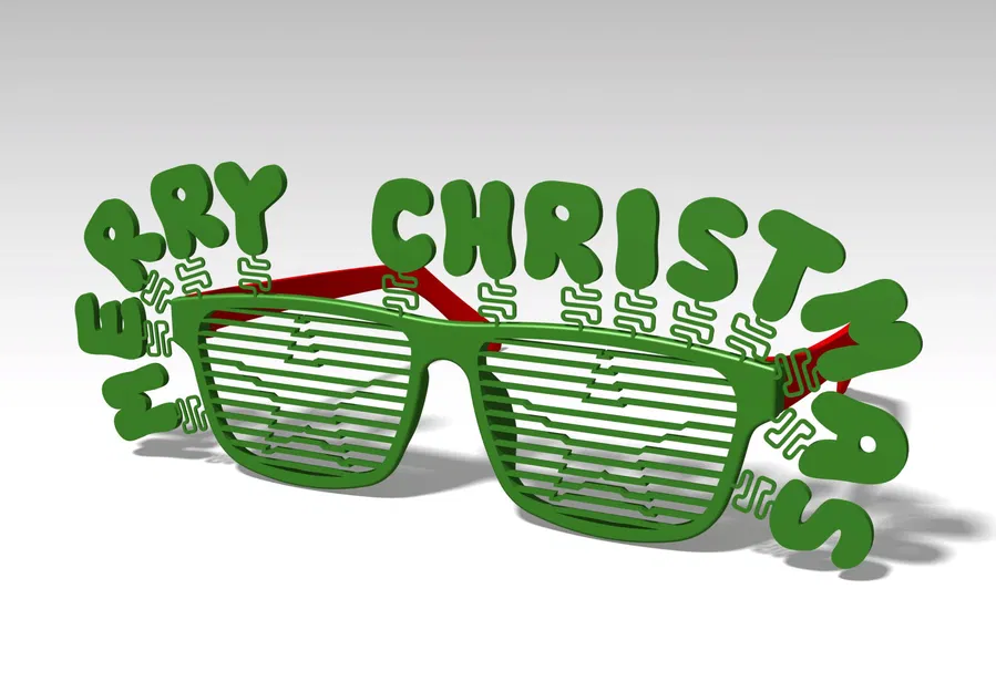 Kính MERRY CHRISTMAS Chữ Rung Rinh - Image 1