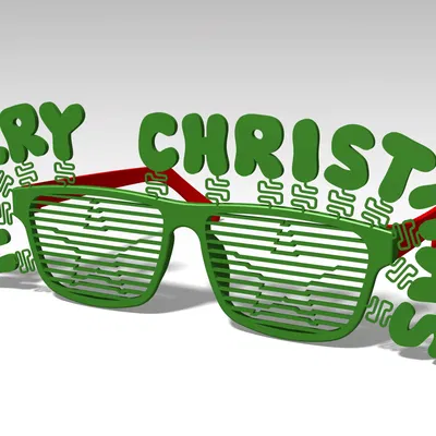 Kính MERRY CHRISTMAS Chữ Rung Rinh