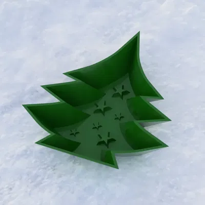 Khuôn Cây Thông Noel Bằng Cát/Tuyết - Tô Đựng Kẹo