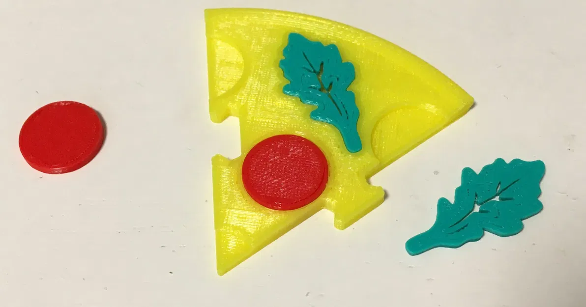 Pizza Puzzle Slice - separated parts - Image 1