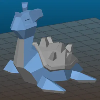 Lapras Low Poly - Đa Sắc