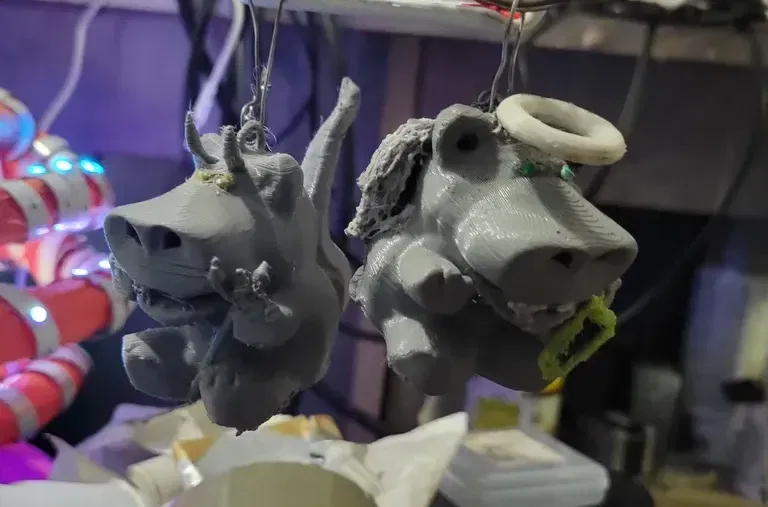 Móc Khóa Trang Trí Thiên Thần & Ác Quỷ Hình Hà Mã - Image 1