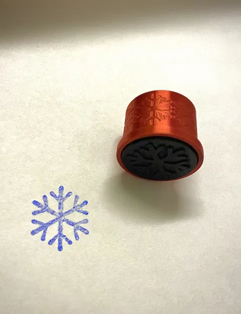 Snowflake TPU Rubber Stamp - Image 1