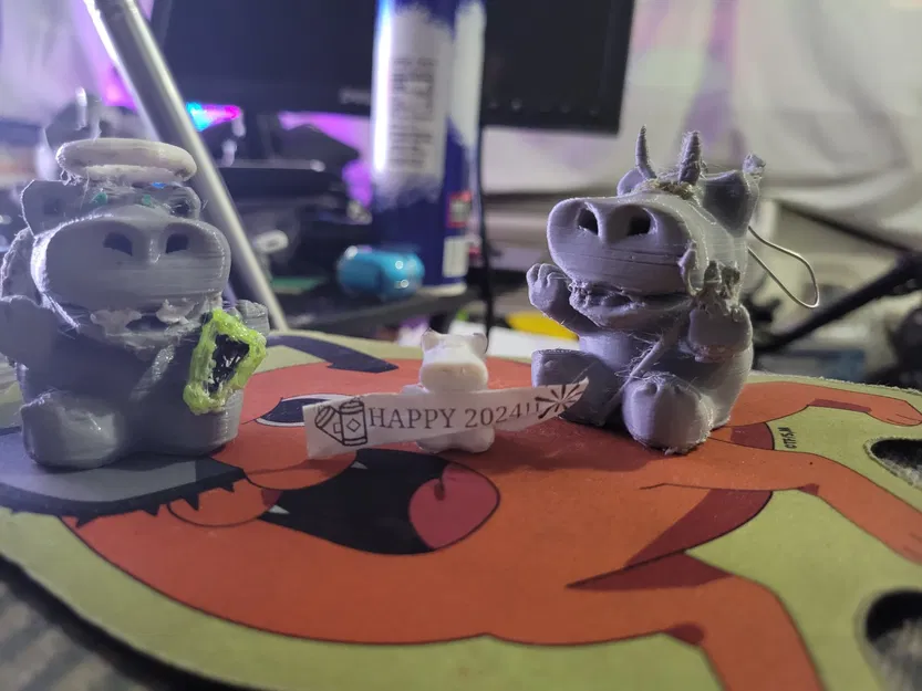 Móc Khóa Trang Trí Thiên Thần & Ác Quỷ Hình Hà Mã - Image 5