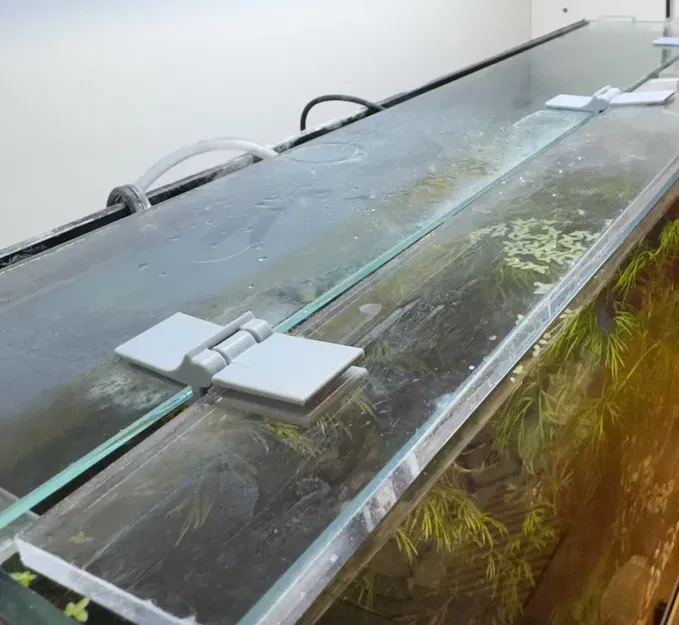 Bản lề nối giữa tấm mica và kính cho nắp hồ cá - Image 2