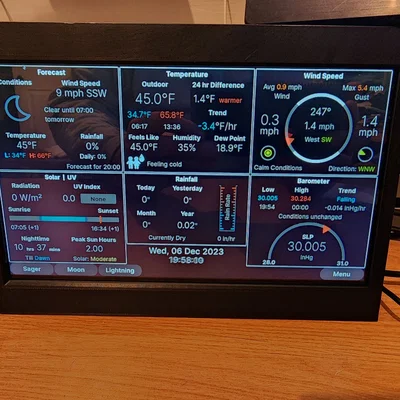 Touchscreen case for 10.1" Pi console