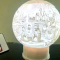 Quả cầu Lithophane Chúa Giáng Sinh 140mm Có Điều Khiển LED - Thumbnail 1