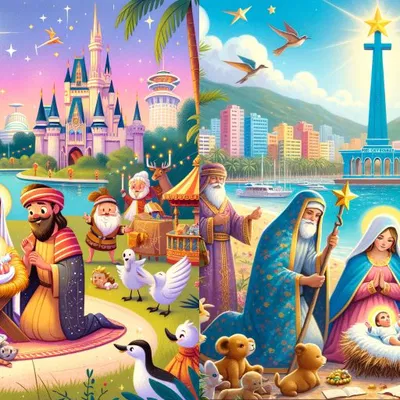 Quả cầu Lithophane Chúa Giáng Sinh 140mm Có Điều Khiển LED