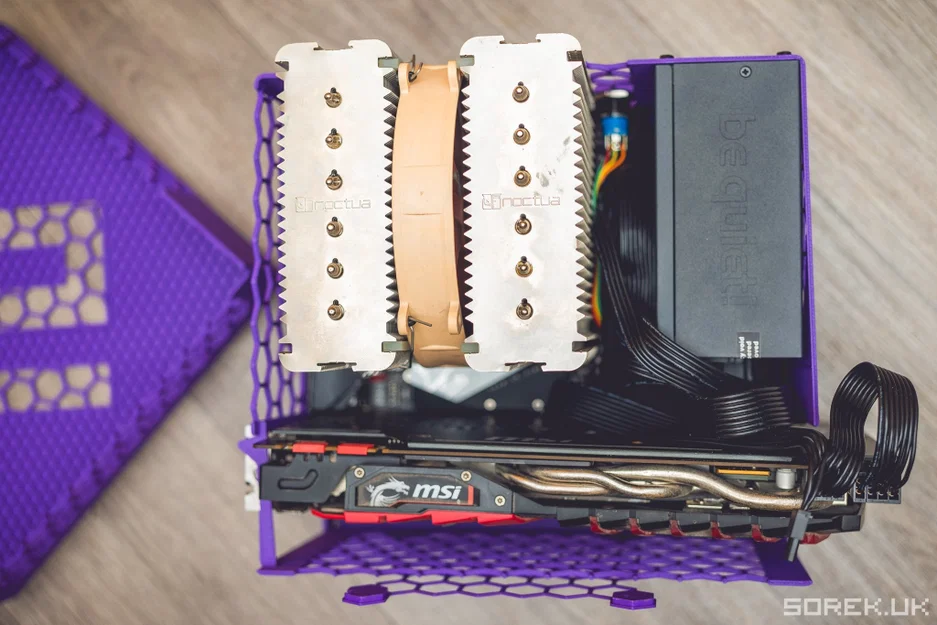 Case ITX siêu nhỏ (MiniATX) - Card đồ họa full-length + Noctua NH-D14 (D15), không cần ốc vít/insert, dùng nguồn SFX-L - Image 7