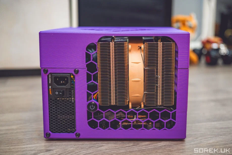 Case ITX siêu nhỏ (MiniATX) - Card đồ họa full-length + Noctua NH-D14 (D15), không cần ốc vít/insert, dùng nguồn SFX-L - Image 8