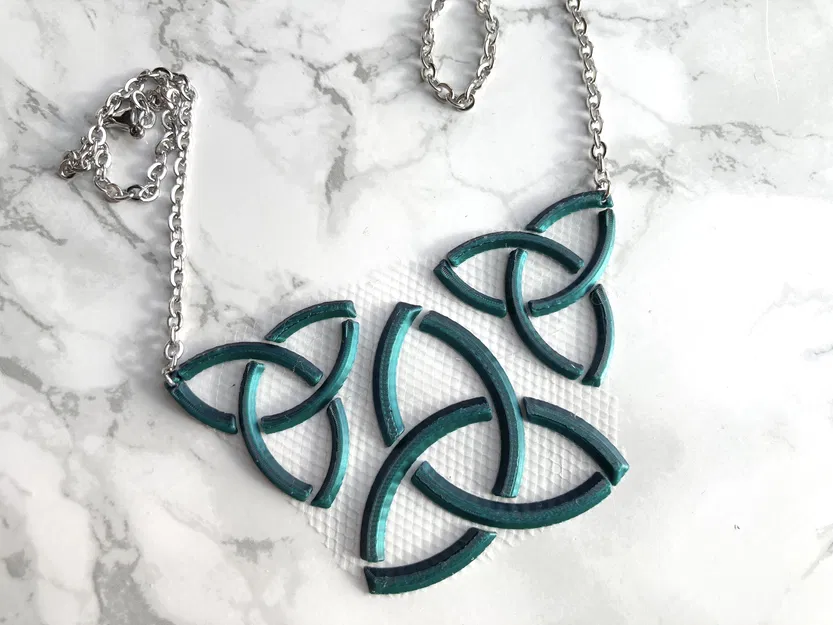 Dây Chuyền Lơ Lửng Hình Nút Thắt Celtic Ba Ngôi - Image 3