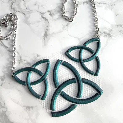 Dây Chuyền Lơ Lửng Hình Nút Thắt Celtic Ba Ngôi