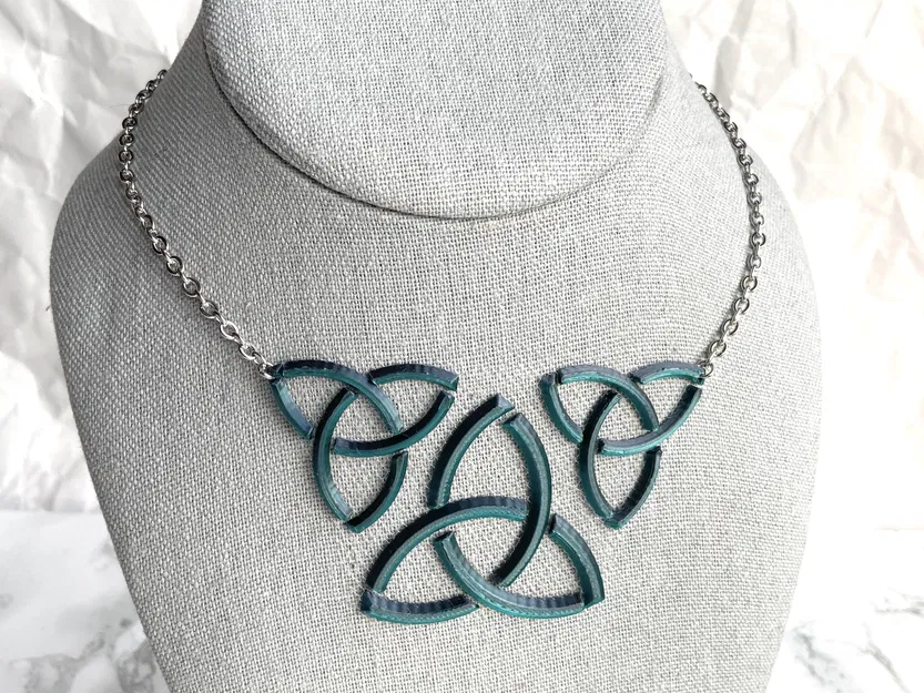 Dây Chuyền Lơ Lửng Hình Nút Thắt Celtic Ba Ngôi - Image 5