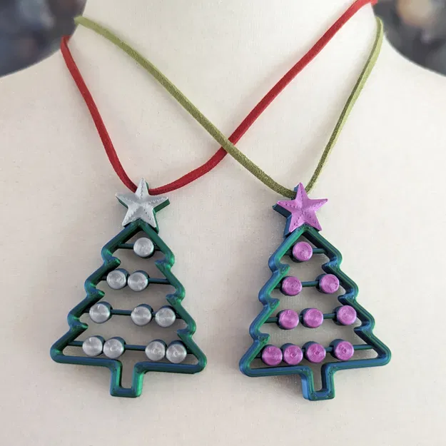 Mặt Dây Chuyền Giáng Sinh Cây Trượt Trang Trí - Image 1
