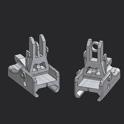 Ống Ngắm Sắt Gập Lên Tầm Thấp Dùng Ít Phần Cứng