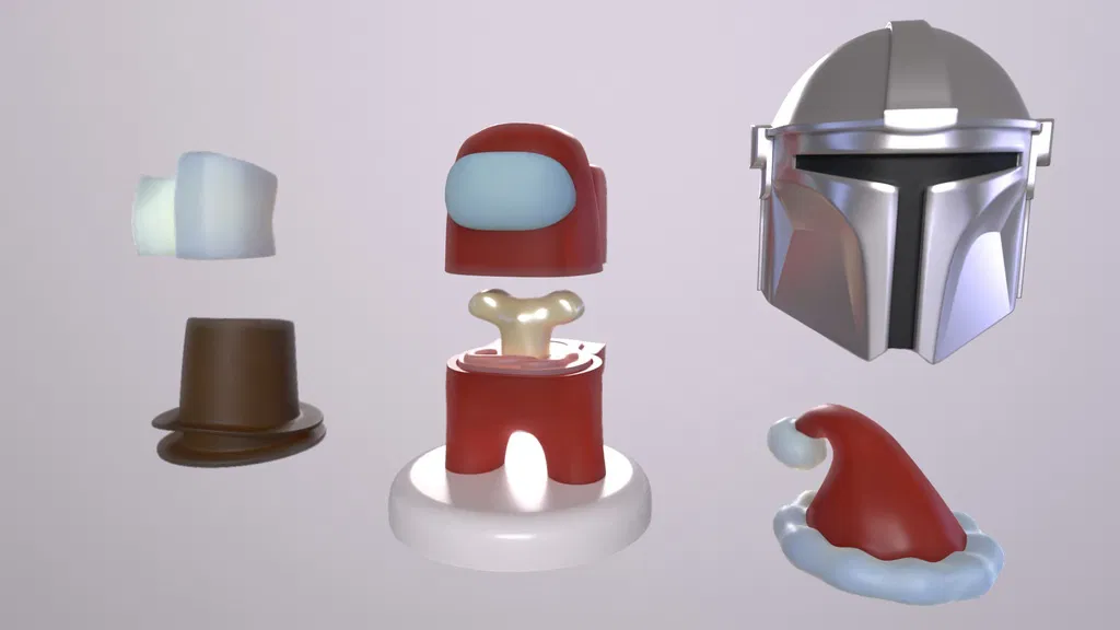 Among Us Mini - Nhân vật Tùy chỉnh với Mũ Mandalorian - Image 2