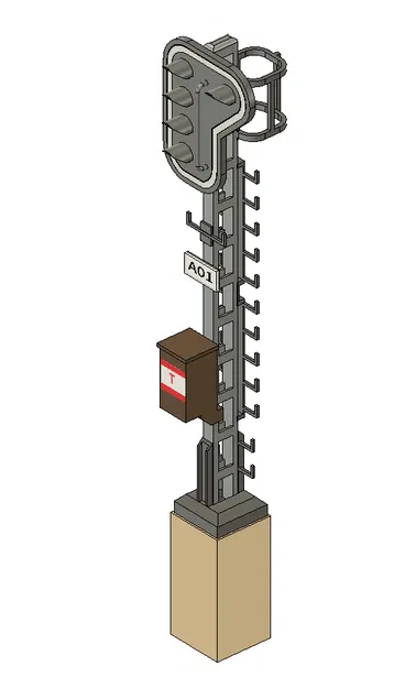 Tín hiệu đường sắt Bỉ EPOC III tỷ lệ H0 1:87 - Image 1