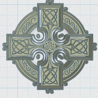 Mô hình Chữ Thập Celtic Tròn 25