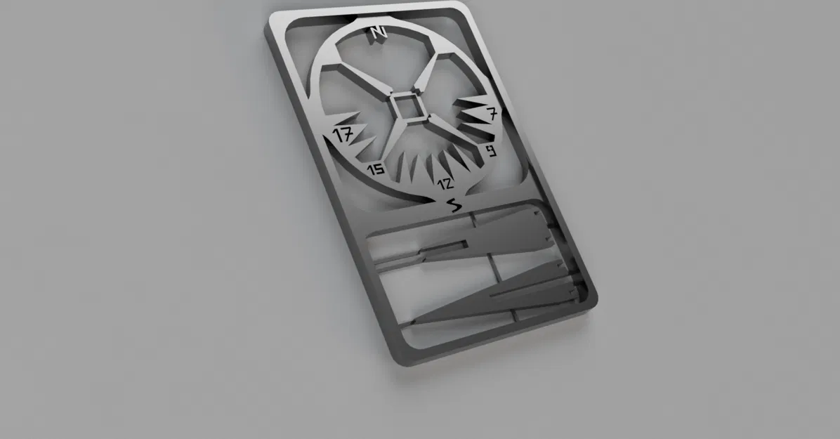 Kit Card Pocket Sundial (La Bàn Mặt Trời Mini Dạng Thẻ) - Image 1