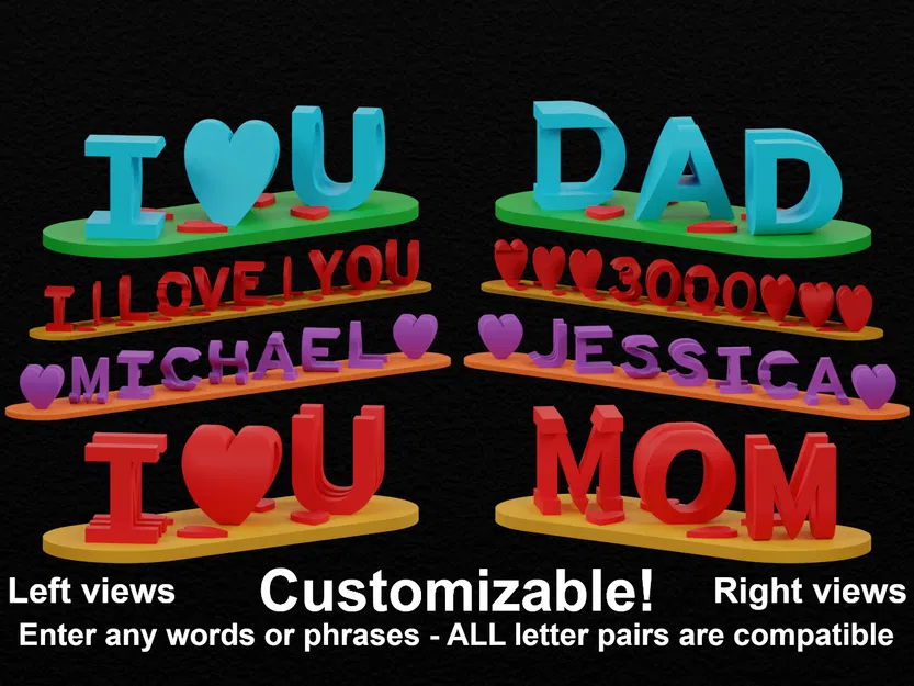 Khối Chữ Cái Tưởng Tượng Hai Mặt Tùy Chỉnh - Image 1